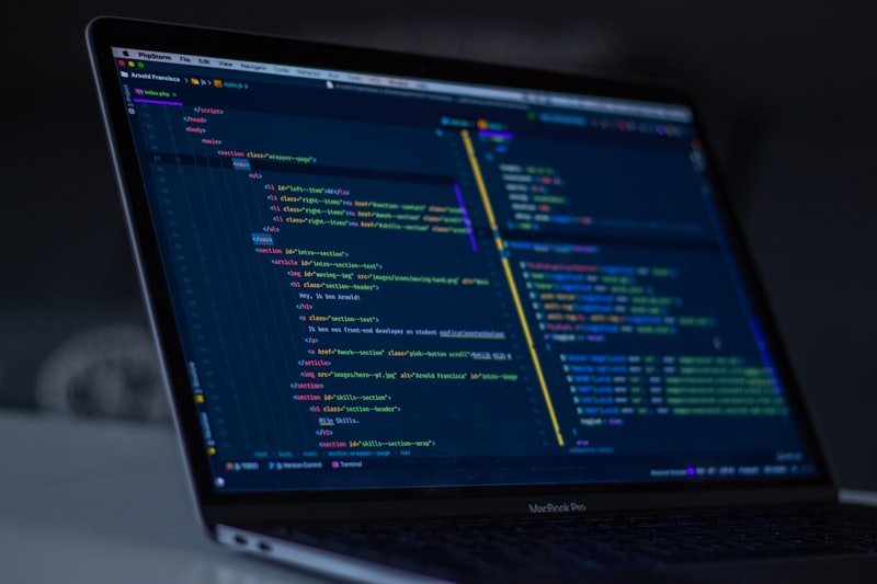 Close-up of clean code on a monitor representing Custom Software Development